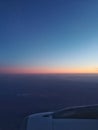 Background pastel dawn airplane view