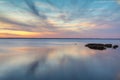 Sunset Background Sky Clouds Water Reflection Duck North Carolina