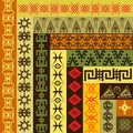 Background pattern with African motifs