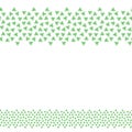 Background pattern border frame with clover leaves