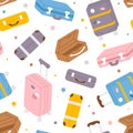 background pattern with cartoon suitcases