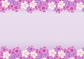 Background with a pattern of flowers of lilac horizontally. Vector illustration. Royalty Free Stock Photo