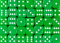 Background pattern of green dices, random ordered Royalty Free Stock Photo