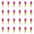 Background with pattern of ice-creams