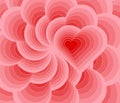 Light Opaque Pink Hearts Background Royalty Free Stock Photo