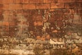 Background pattern of old brown brickwall