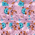 Background pattern print design with flower Royalty Free Stock Photo