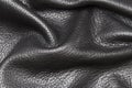 Background, pattern, texture of  twisted  black leather Royalty Free Stock Photo