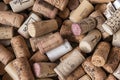 Background pattern of wine bottles corks Royalty Free Stock Photo