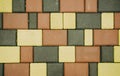Background paving stones of different sizes and colors of the correct form