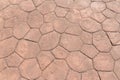 Background from paving stones texture,warm stacked stones Royalty Free Stock Photo