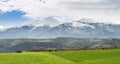 In the background the peak of Moncayo natural park Royalty Free Stock Photo