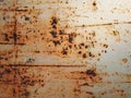 Background of peeling paint and rusty old meta. Little black dots and scratches. Corrosion of metal, abstract background, texture Royalty Free Stock Photo