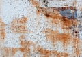 Background of peeling paint and rusty old metal Royalty Free Stock Photo