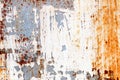 Background of peeling paint and rusty old metal Royalty Free Stock Photo