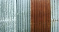 background of peeling paint and rusty old metal. zinc wall texture pattern background rusty corrugated metal old decay. photo Royalty Free Stock Photo
