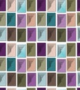 background perspective multicolored rectangles in perspective seamless pattern