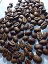 background photo of a collection of coffee beans