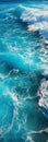 background photo of ocean sea water, white wave splashing in the deep sea Royalty Free Stock Photo