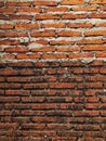 Background photo of old brick wall and new brick wall built on top of it, high resolution. Royalty Free Stock Photo