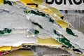 Background photo of torn layers of poster paper