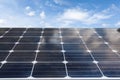 Background of photovoltaic modules for renewable energy. Royalty Free Stock Photo