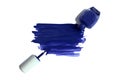 Cosmetic makeup bottle, nail polish or manicure design in blue