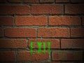 Background Picture of EXIT on Brick