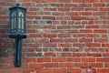 Background Picture of Lamp on the Brick Wall Royalty Free Stock Photo