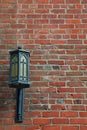 Background Picture of Lamp on the Brick Wall Royalty Free Stock Photo