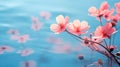 background pictures with flowers. large field of flowers on a sky blue background