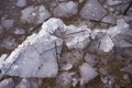 Background of pieces of melting ice