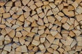 Background of a pile of firewood. Royalty Free Stock Photo