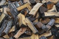 Background with pile of firewoods Royalty Free Stock Photo