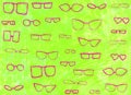 Background with pink glasses Royalty Free Stock Photo