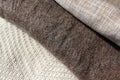 Background from plaids of soft woolen fabrics