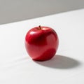 Background is plain, emphasizing the apple\'s fresh appearance Royalty Free Stock Photo