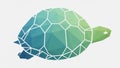 The background is plain emphasizing the turtle s colorful geometric Royalty Free Stock Photo