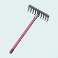 Background is a plain light color emphasizing the rake s details and Royalty Free Stock Photo