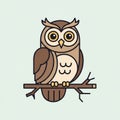 The background is a plain light color highlighting the owl s design Royalty Free Stock Photo