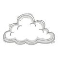 The background is plain white emphasizing the cloud s shape and design Royalty Free Stock Photo