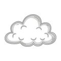 The background is plain white emphasizing the cloud s shape and Royalty Free Stock Photo