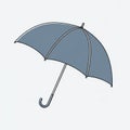 The background is plain white, emphasizing the umbrella s form and color Royalty Free Stock Photo