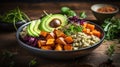 background plate vegan food