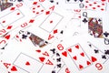 Background from playing cards Royalty Free Stock Photo