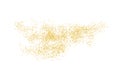 Background plume golden texture crumbs. Gold dust scattering on a white background. Sand particles grain or sand assembled. Vector Royalty Free Stock Photo