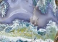 Background of polished moss opal close-up