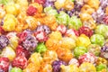 Background popcorn under colored caramel Royalty Free Stock Photo