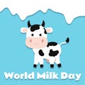 Background poster design for World milk day