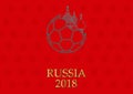 Background poster of football logo and russia dome